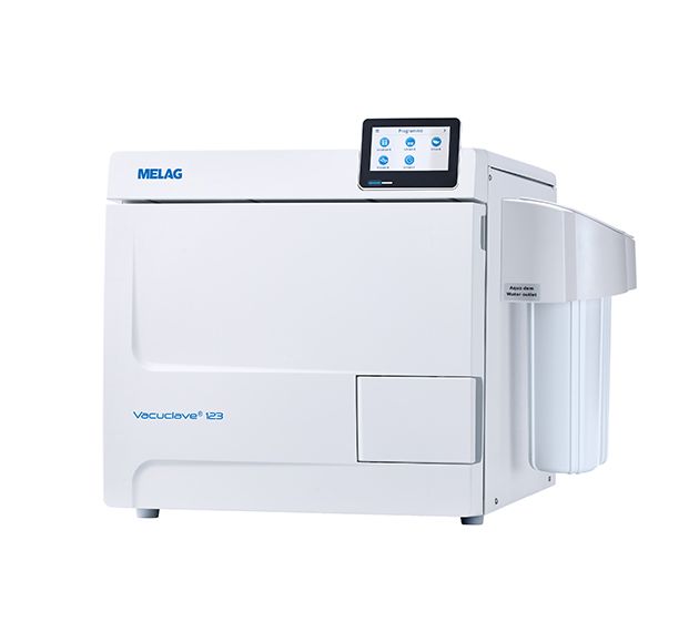 Sterilisator-Autoklav-Vacuklave-123-mit-MELAdem-40-Paket