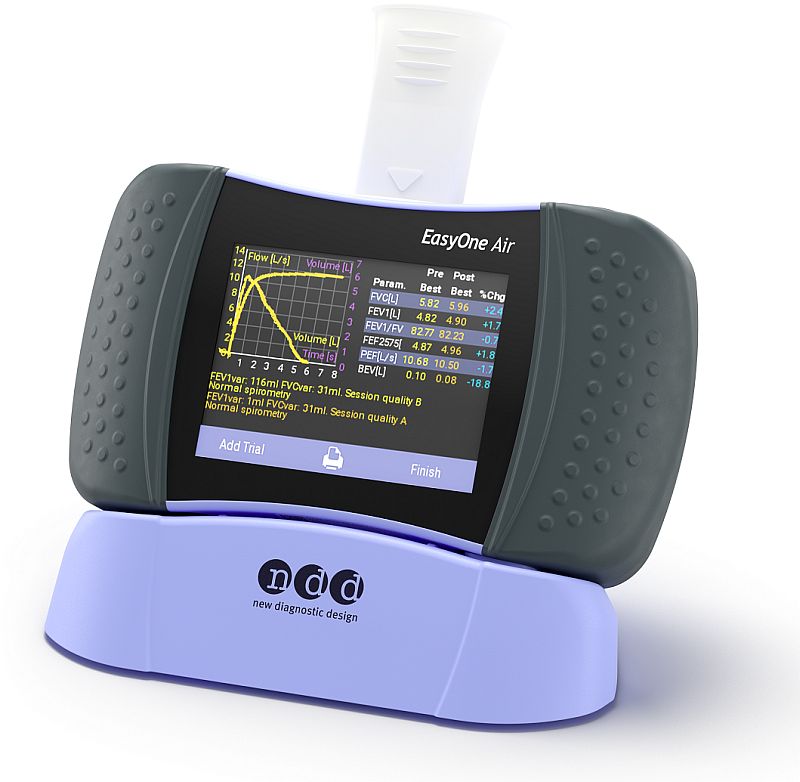 EasyOne_Air_ObjectPhoto_withAccessories_Right-web EasyOne Air Mobil- und PC-Spirometer