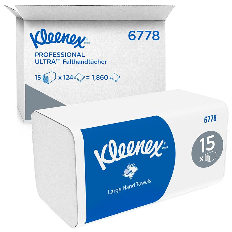 Kleenex® Ultra Falthandtücher Interfold, weiß, 2-lagig