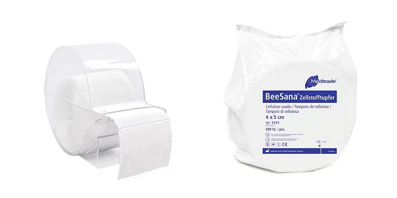 BEESANA® Zellstofftupfer von der Rolle BEESANA® Zellstofftupfer von der Rolle